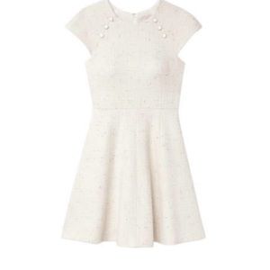 Brand new Gal meets Glam Emilie cream and gold tweed dress size 6